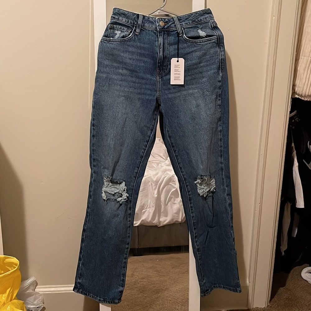 DENIM PANT/LONG/STRAIGHT/HIGH
MEDIUM DENIM